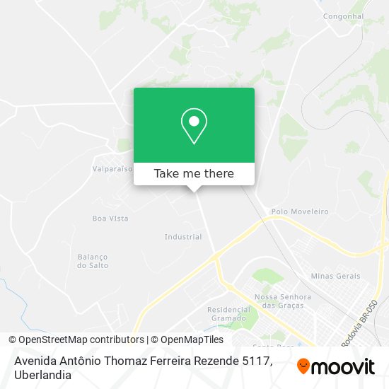 Mapa Avenida Antônio Thomaz Ferreira Rezende 5117