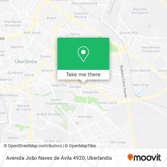 Avenida João Naves de Ávila 4920 map