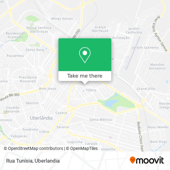 Mapa Rua Tunísia