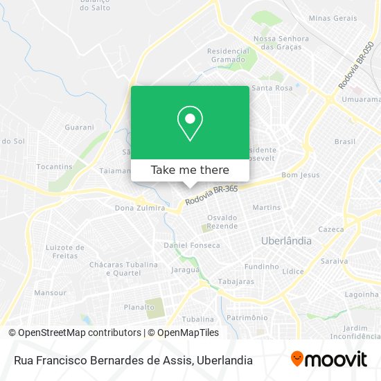 Mapa Rua Francisco Bernardes de Assis