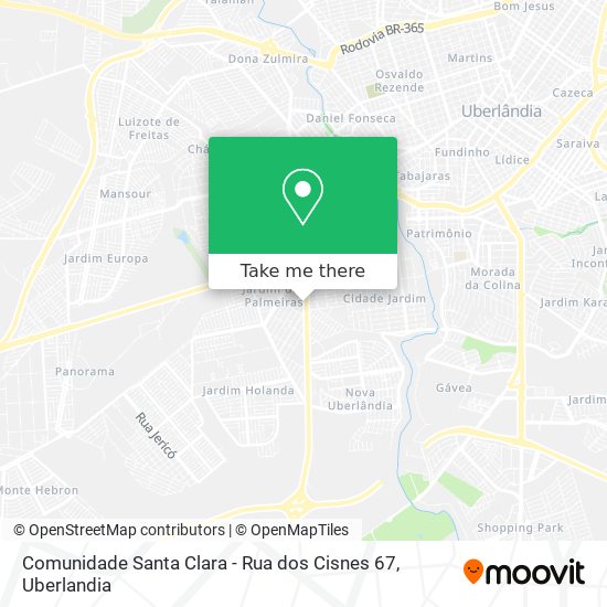 Mapa Comunidade Santa Clara - Rua dos Cisnes 67