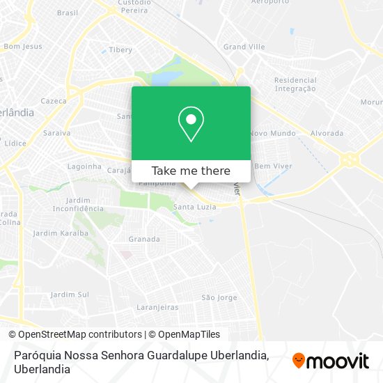 Paróquia Nossa Senhora Guardalupe Uberlandia map