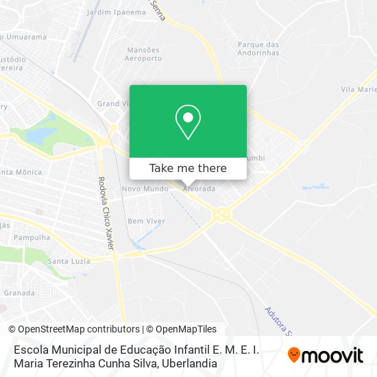 Mapa Escola Municipal de Educação Infantil E. M. E. I. Maria Terezinha Cunha Silva