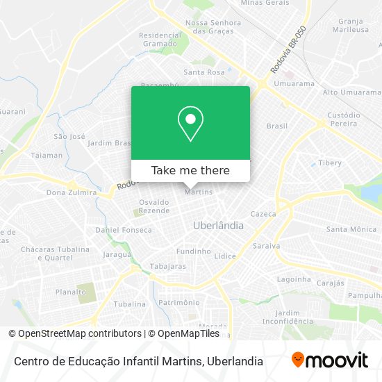 Mapa Centro de Educação Infantil Martins