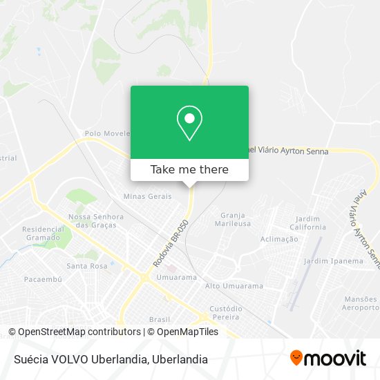 Mapa Suécia VOLVO Uberlandia