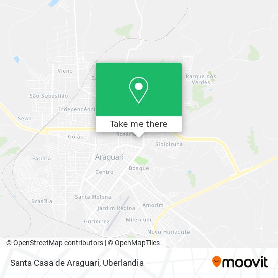 Mapa Santa Casa de Araguari