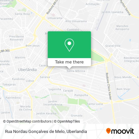 Mapa Rua Nordau Gonçalves de Melo