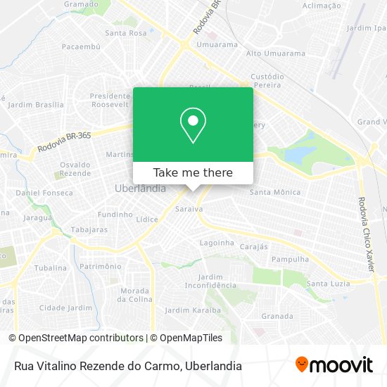 Mapa Rua Vitalino Rezende do Carmo