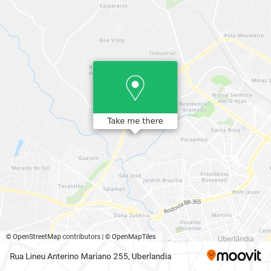 Mapa Rua Lineu Anterino Mariano 255