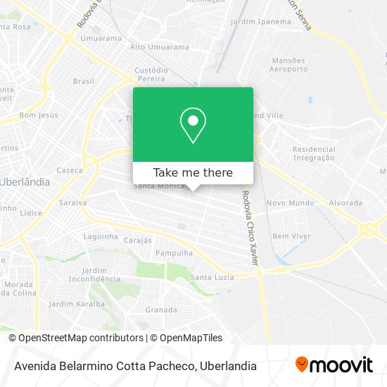 Mapa Avenida Belarmino Cotta Pacheco