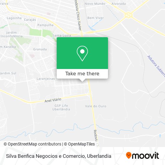 Mapa Silva Benfica Negocios e Comercio