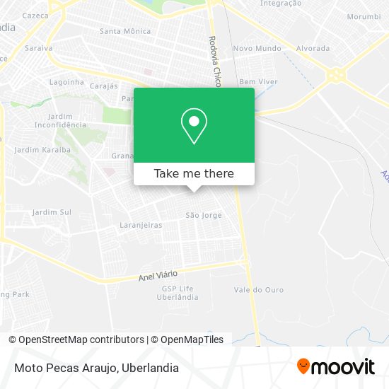 Mapa Moto Pecas Araujo