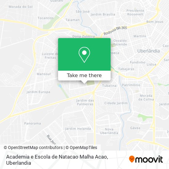 Academia e Escola de Natacao Malha Acao map