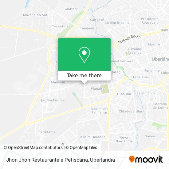 Mapa Jhon Jhon Restaurante e Petiscaria