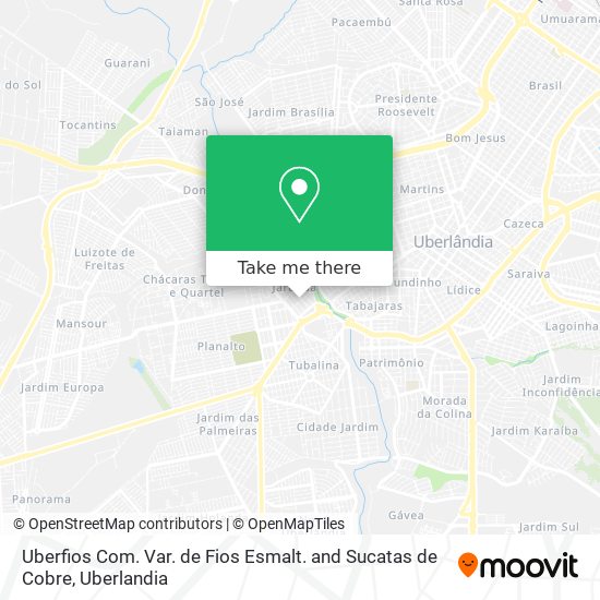 Mapa Uberfios Com. Var. de Fios Esmalt. and Sucatas de Cobre