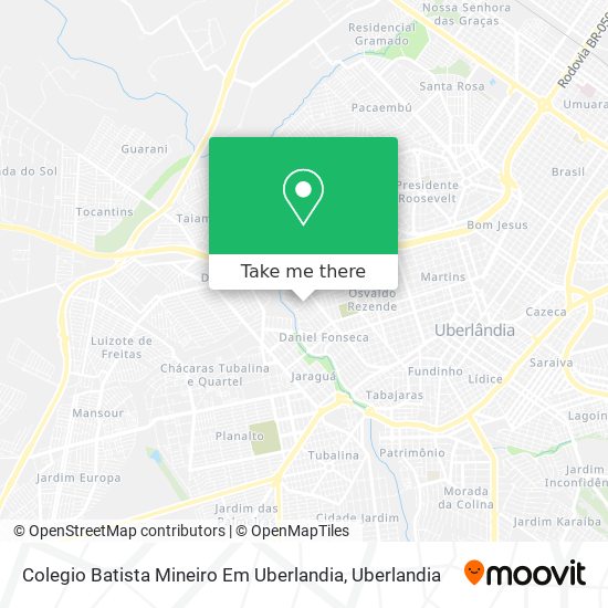 Mapa Colegio Batista Mineiro Em Uberlandia