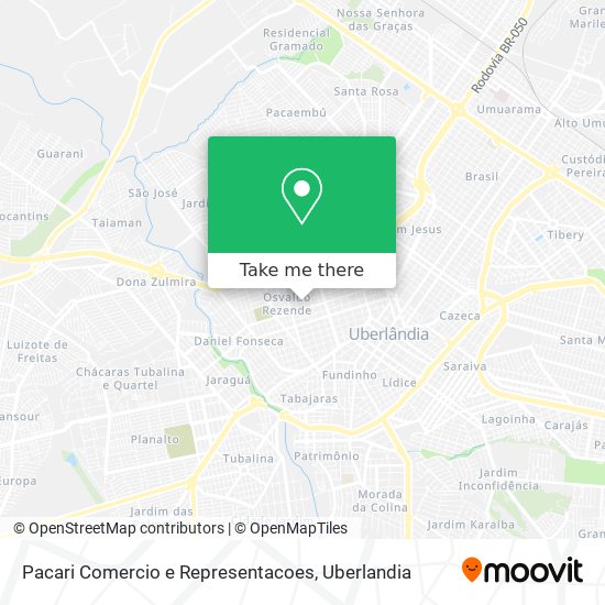 Pacari Comercio e Representacoes map