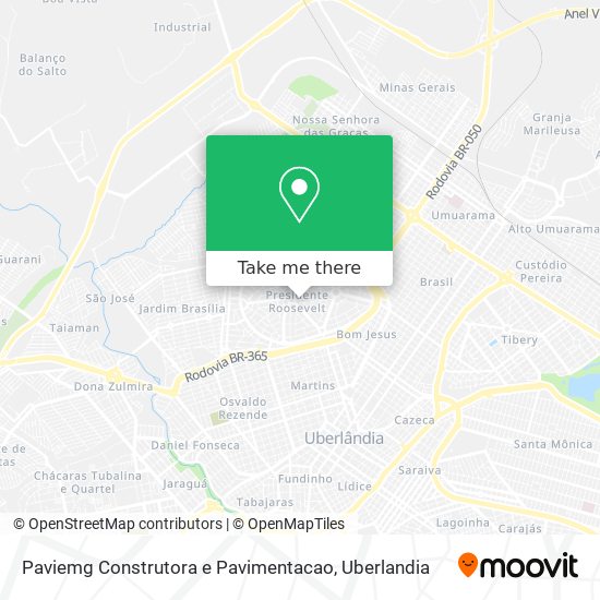 Mapa Paviemg Construtora e Pavimentacao