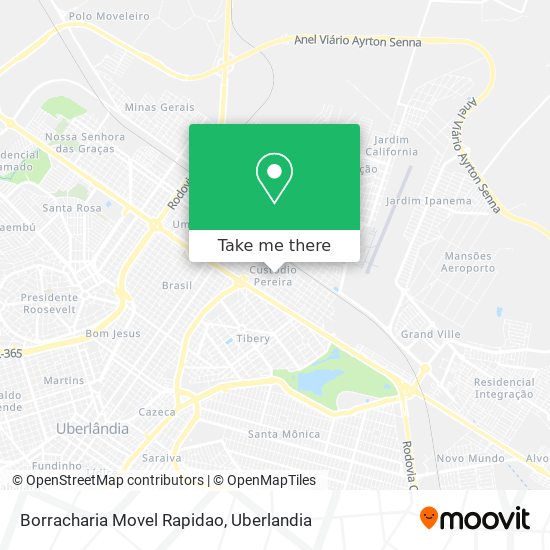 Borracharia Movel Rapidao map