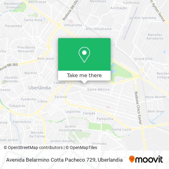 Mapa Avenida Belarmino Cotta Pacheco 729