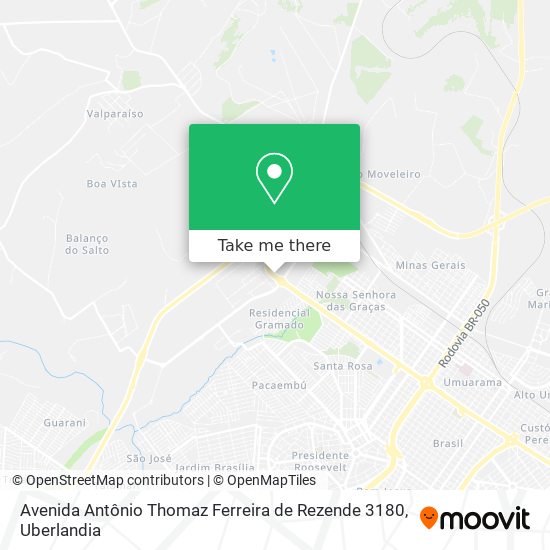Avenida Antônio Thomaz Ferreira de Rezende 3180 map