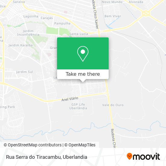 Mapa Rua Serra do Tiracambu