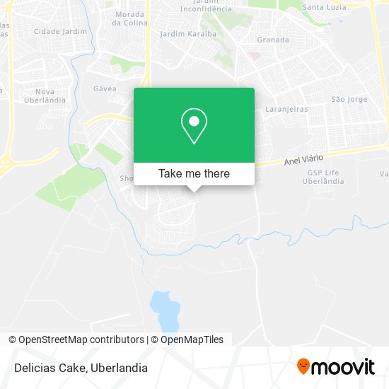 Delicias Cake map