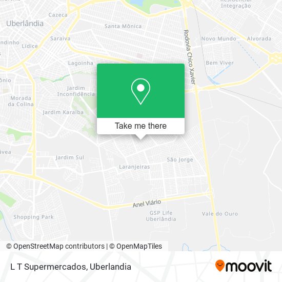 L T Supermercados map