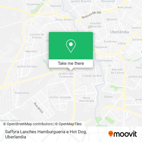 Mapa Saffyra Lanches Hamburgueria e Hot Dog