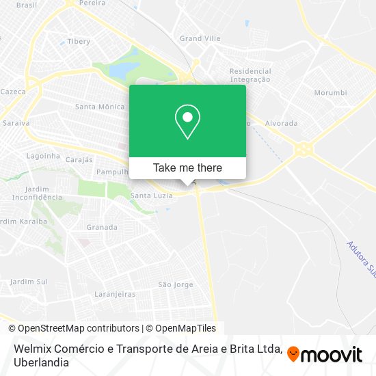 Welmix Comércio e Transporte de Areia e Brita Ltda map