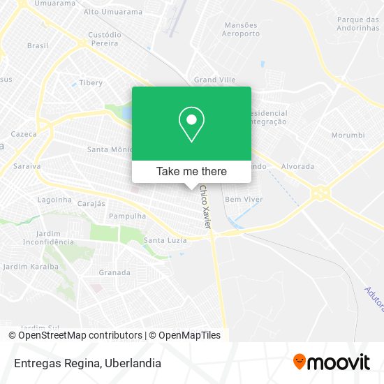 Entregas Regina map