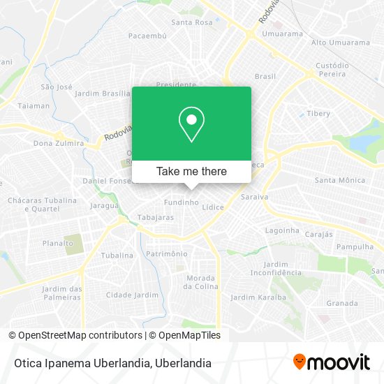 Otica Ipanema Uberlandia map
