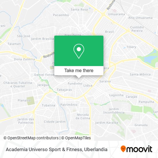 Mapa Academia Universo Sport & Fitness