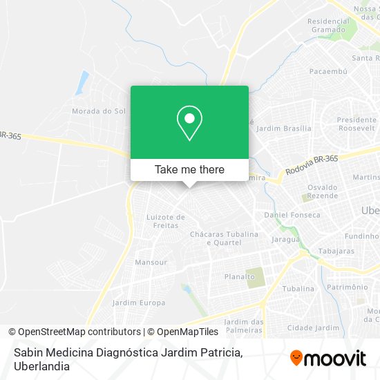 Mapa Sabin Medicina Diagnóstica Jardim Patricia