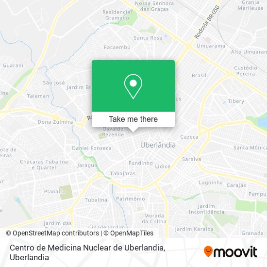 Mapa Centro de Medicina Nuclear de Uberlandia