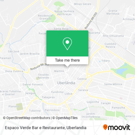 Mapa Espaco Verde Bar e Restaurante