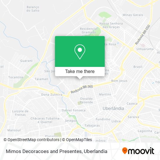 Mimos Decoracoes and Presentes map