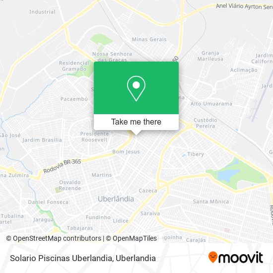 Solario Piscinas Uberlandia map