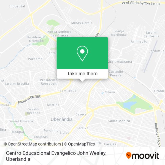 Mapa Centro Educacional Evangelico John Wesley