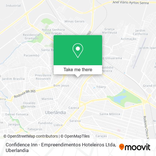 Confidence Inn - Empreendimentos Hoteleiros Ltda map