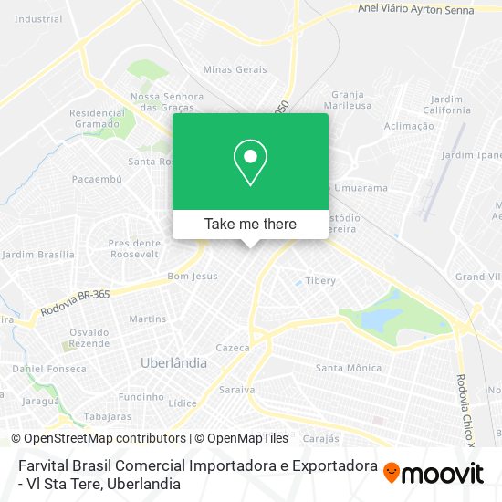 Mapa Farvital Brasil Comercial Importadora e Exportadora - Vl Sta Tere