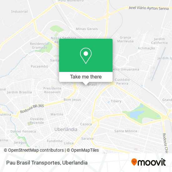 Pau Brasil Transportes map