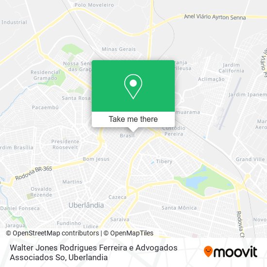 Mapa Walter Jones Rodrigues Ferreira e Advogados Associados So