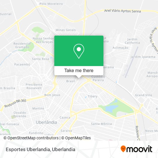 Esportes Uberlandia map