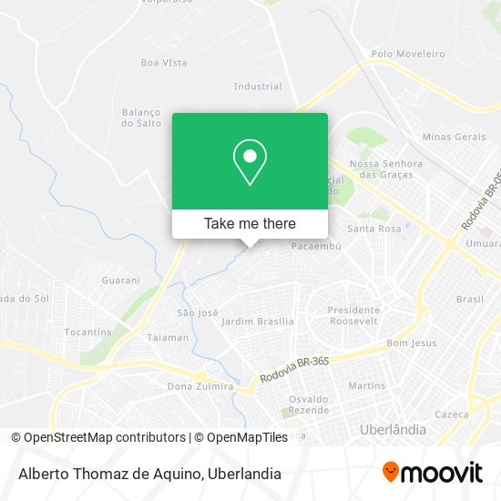 Alberto Thomaz de Aquino map