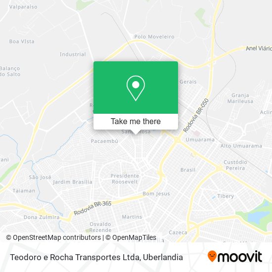 Mapa Teodoro e Rocha Transportes Ltda