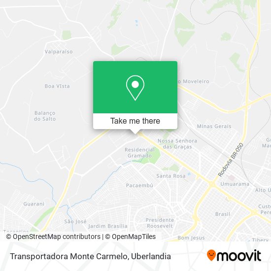 Transportadora Monte Carmelo map