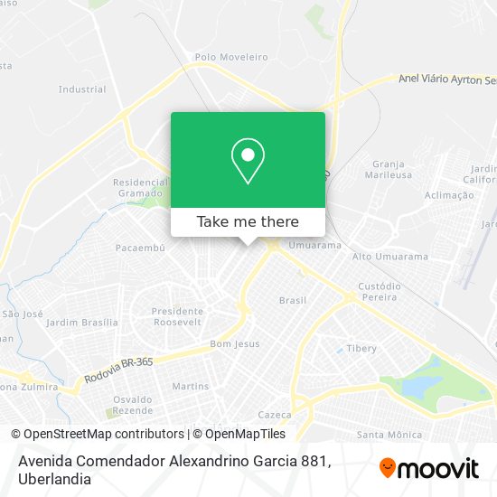 Mapa Avenida Comendador Alexandrino Garcia 881