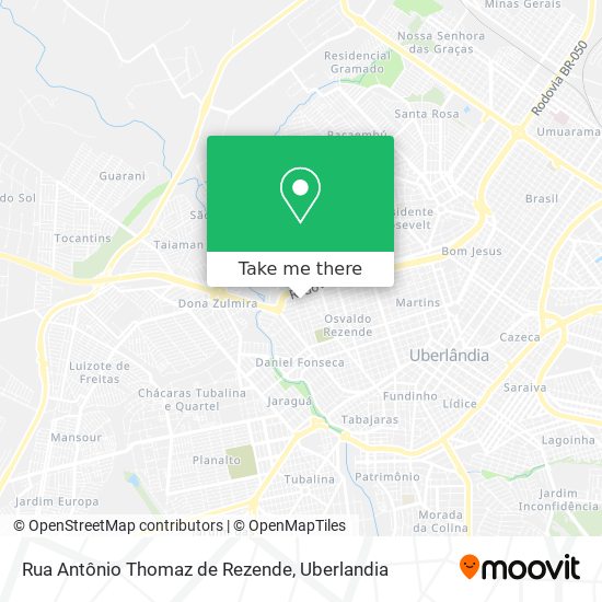 Mapa Rua Antônio Thomaz de Rezende