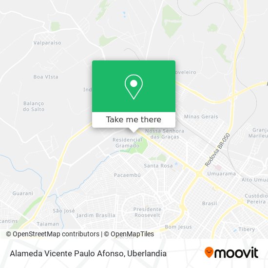 Mapa Alameda Vicente Paulo Afonso